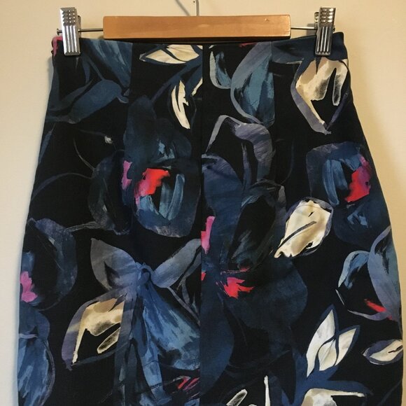 Tropical Floral Paradise High Waist Cotton Pencil Skirt - Picture 8 of 16
